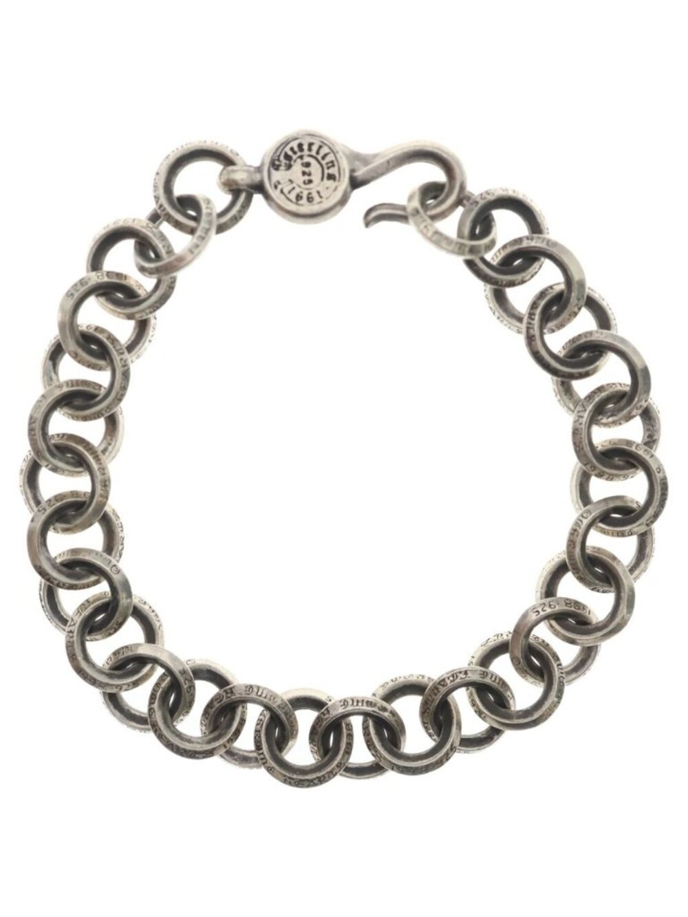 Chrome Hearts 1 Single B Ring Bracelet Silver